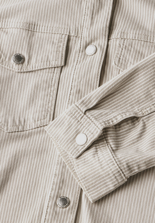 Gestreiftes Jeans-Overshirt