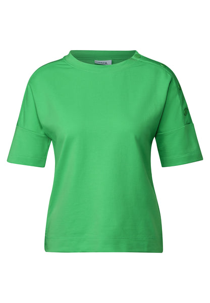 T-Shirt mit Knopfdetail