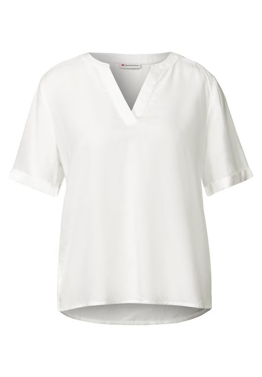 Bluse in Unifarbe