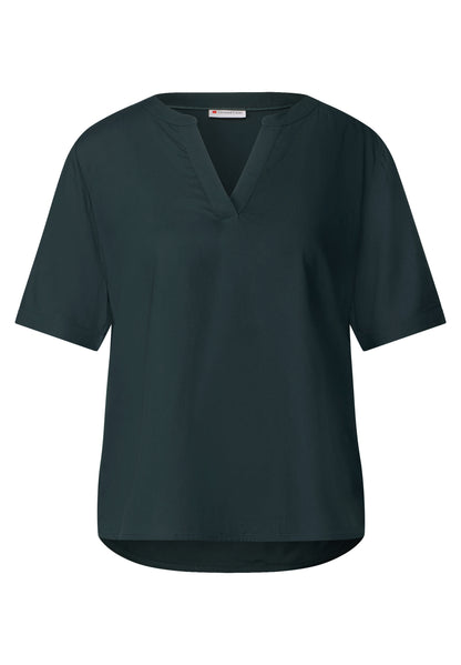 Bluse in Unifarbe