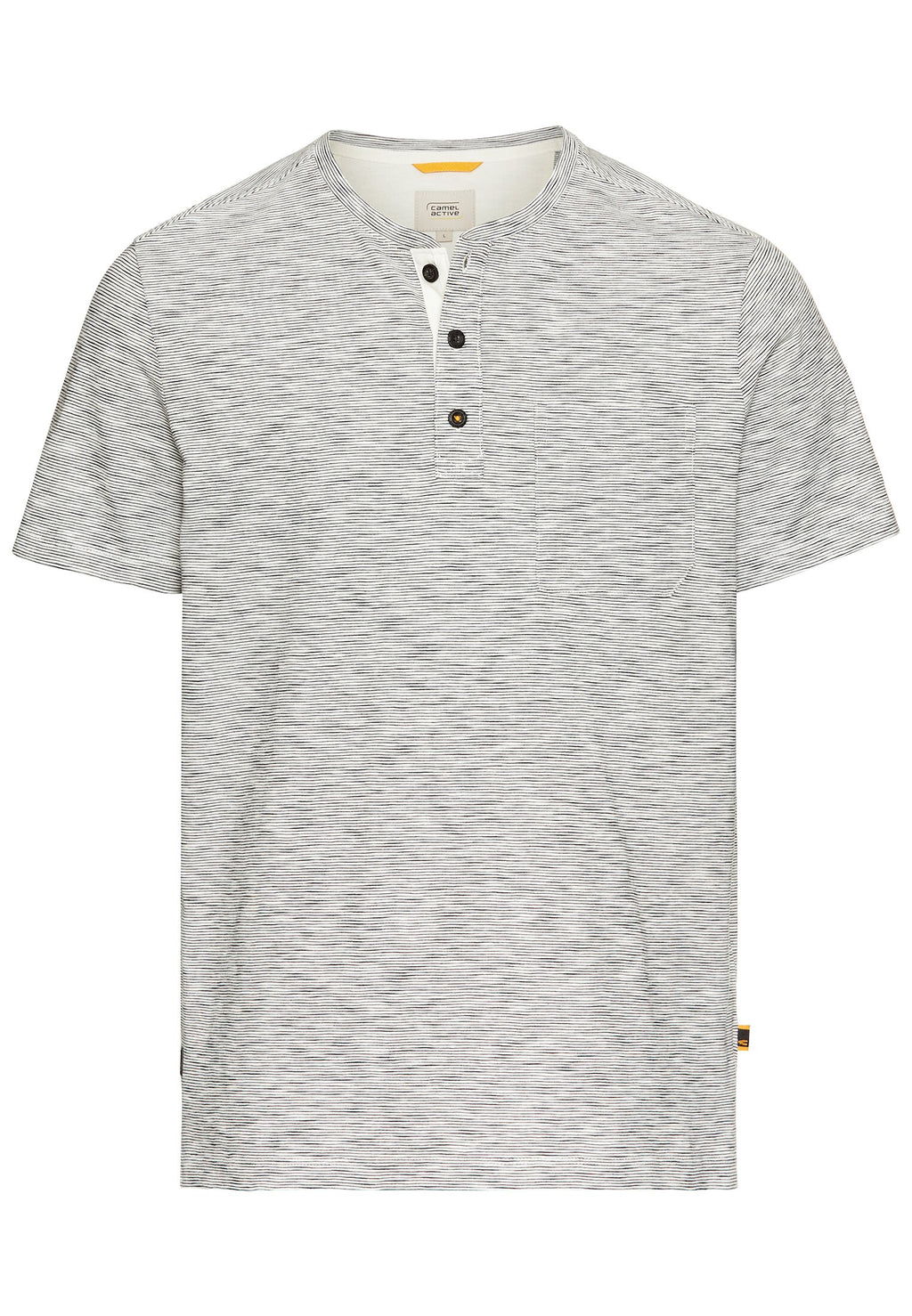 Kurzarm Henley aus reiner Baumwolle