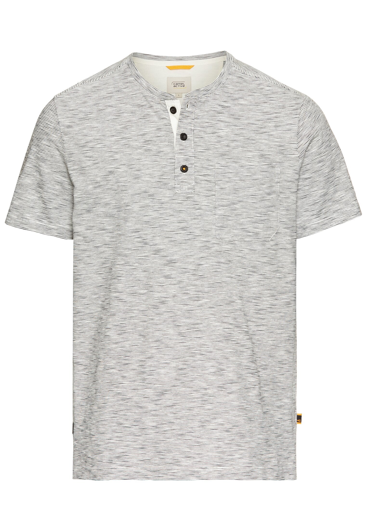 Kurzarm Henley aus reiner Baumwolle