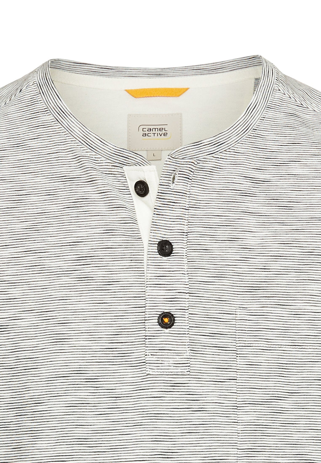 Kurzarm Henley aus reiner Baumwolle