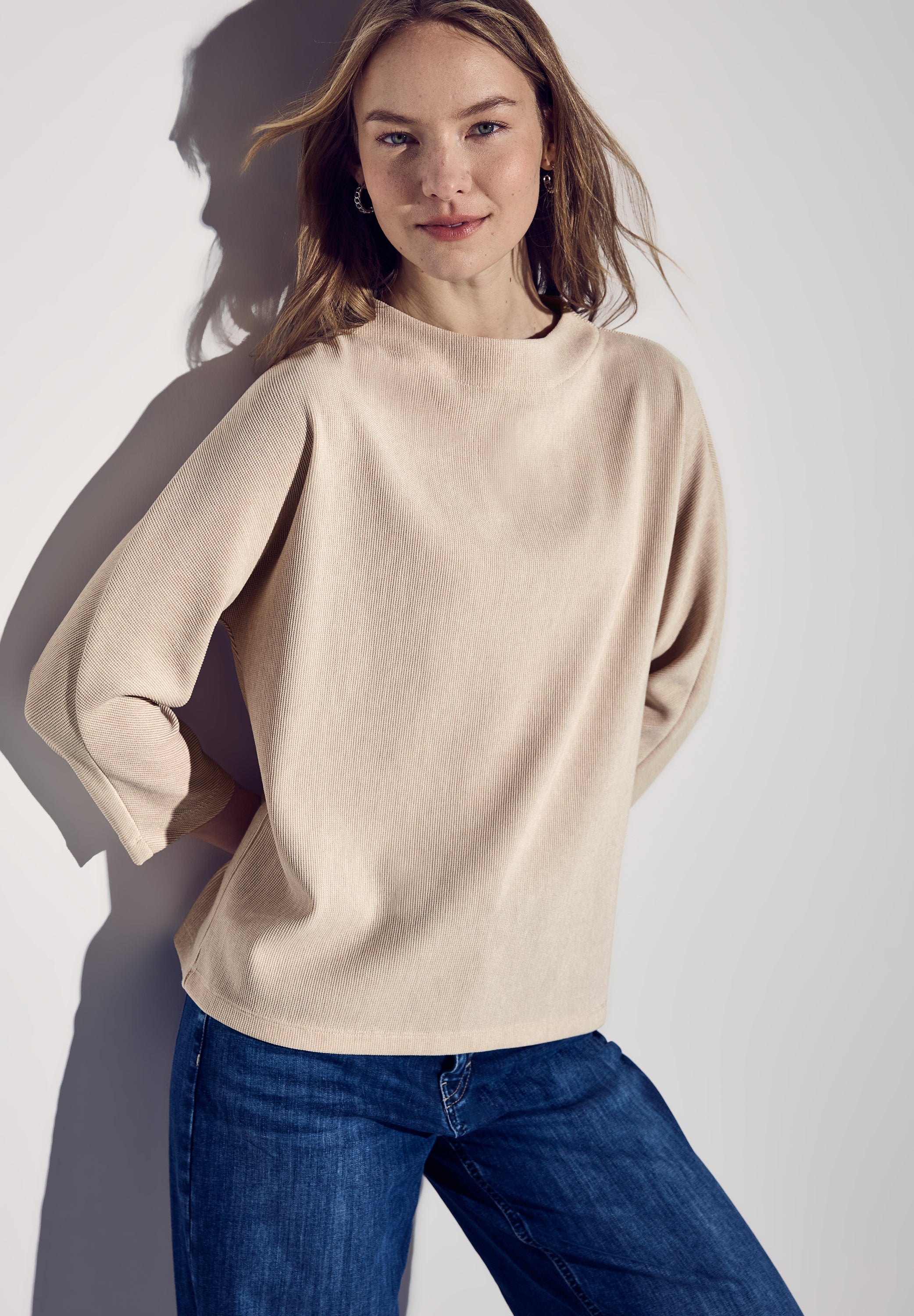 Two-Tone Strukturshirt