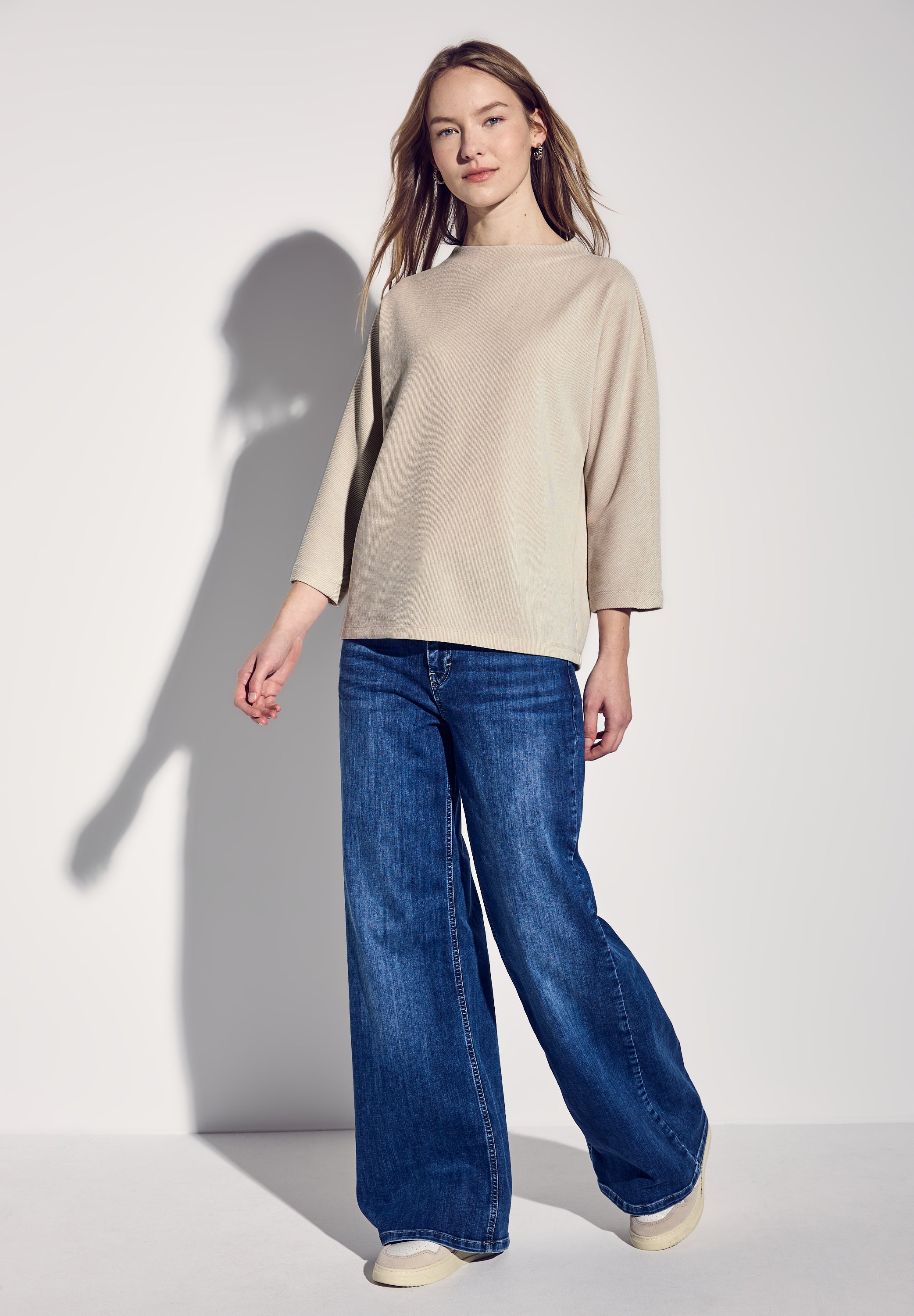 Two-Tone Strukturshirt