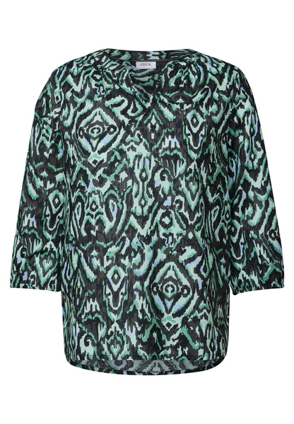Bedruckte Baumwollbluse