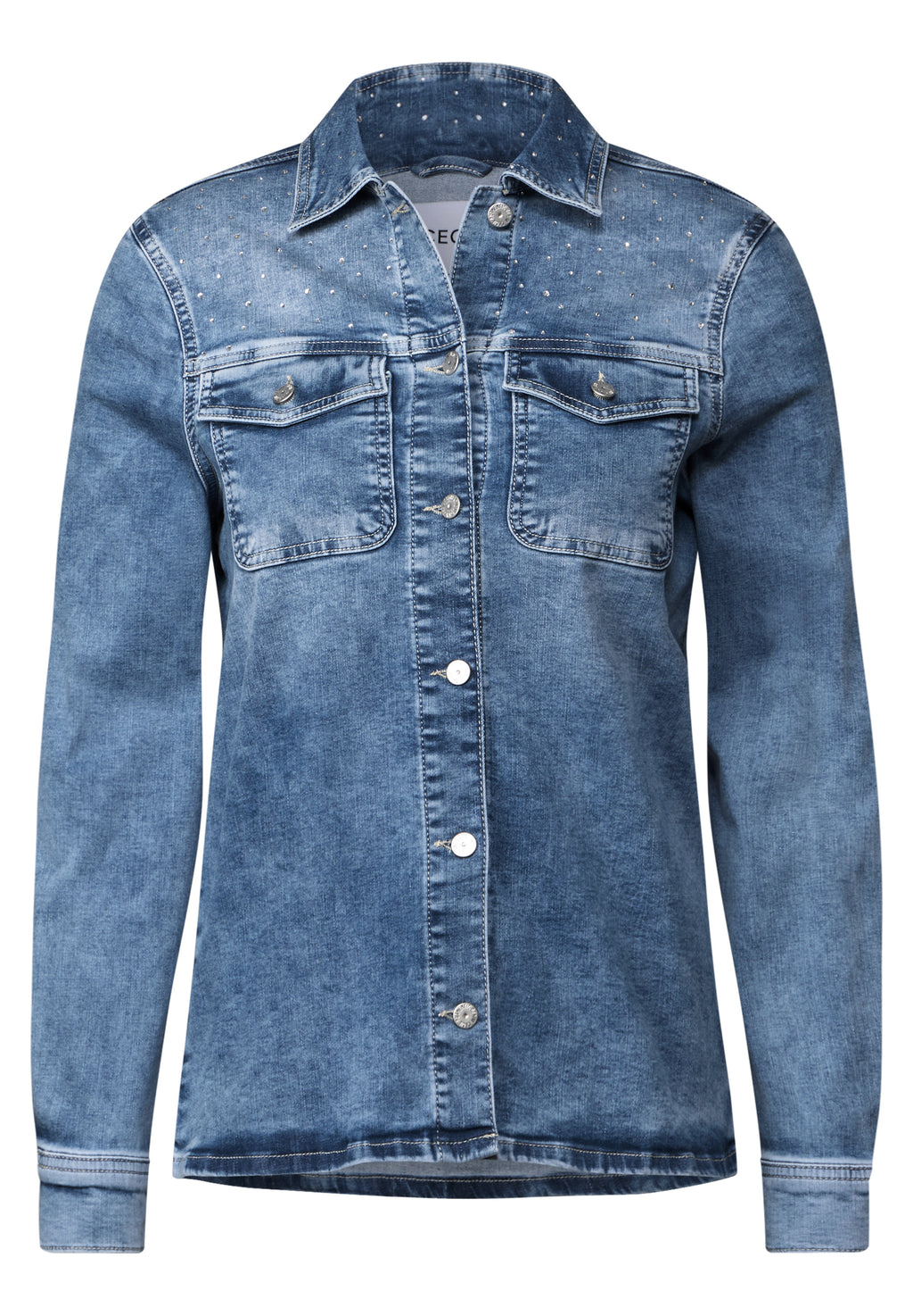 Glitzerndes Jeans Overshirt