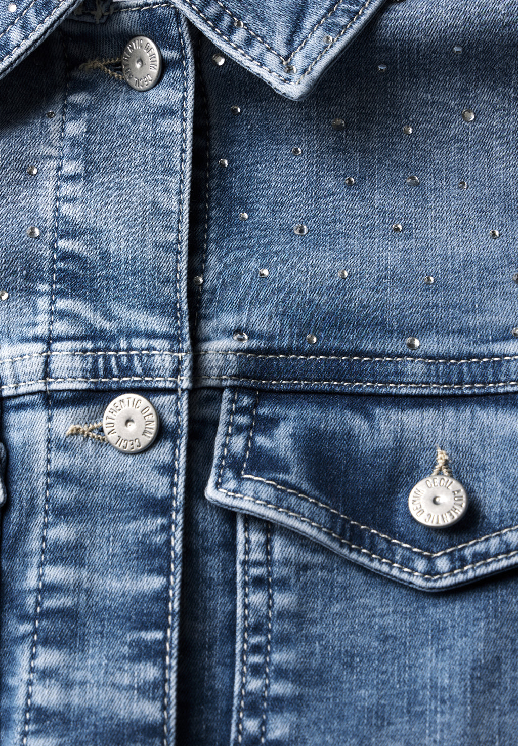 Glitzerndes Jeans Overshirt