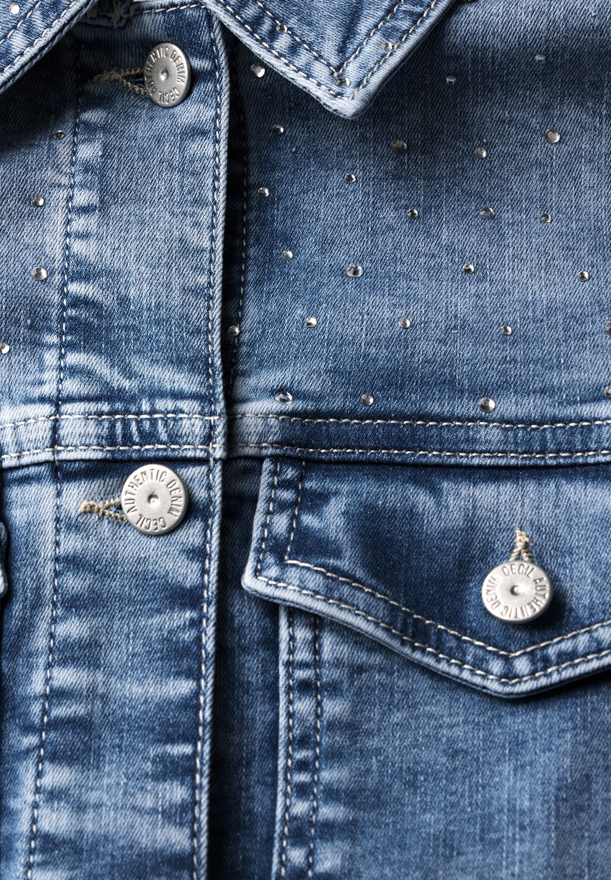 Glitzerndes Jeans Overshirt