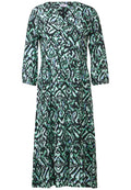 Gemustertes Volant-Kleid