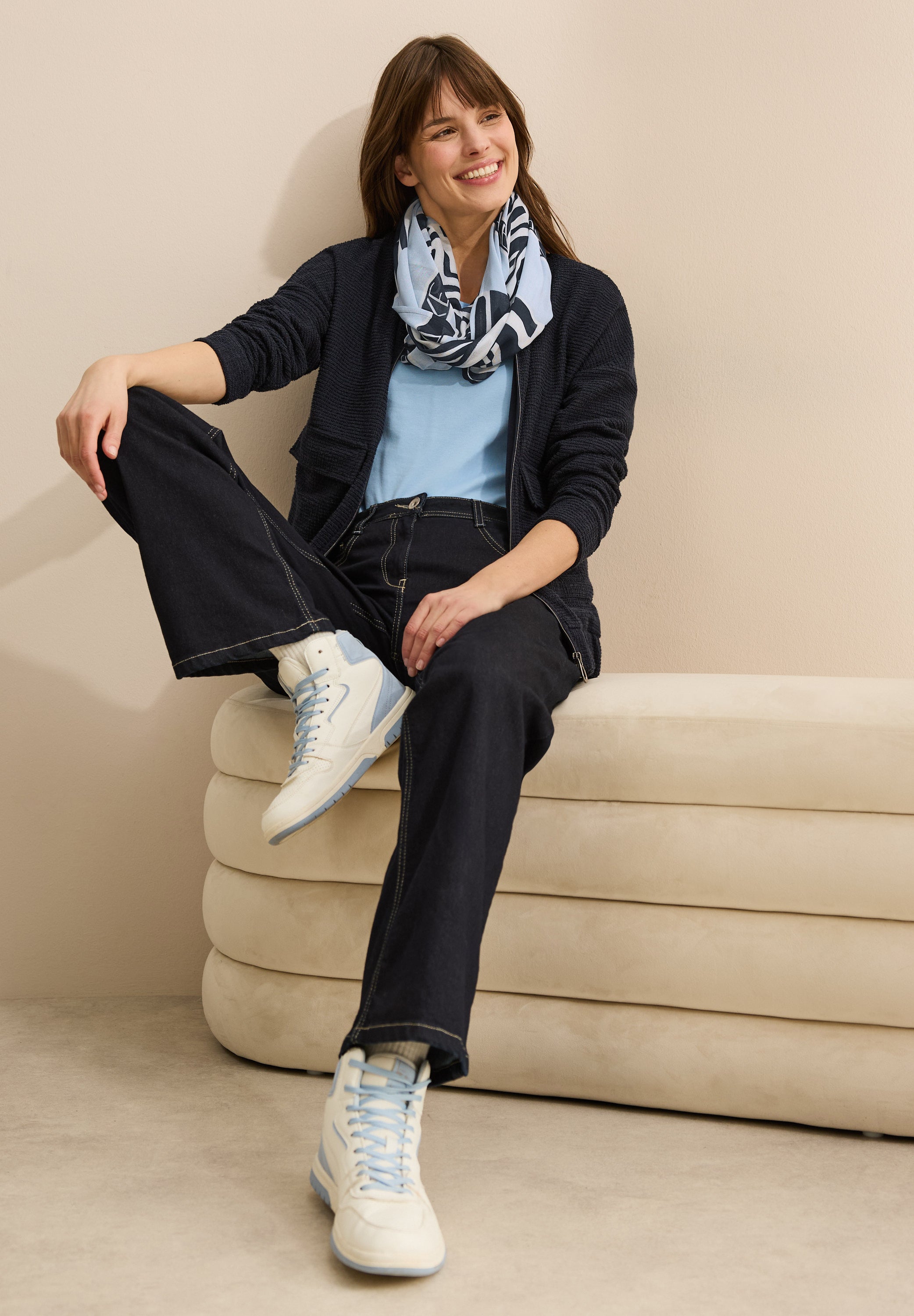 Gemusterter Loop Schal