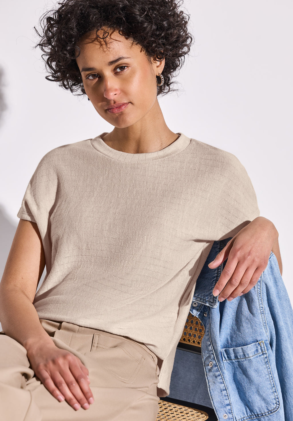 Shirt mit Streifenstruktur