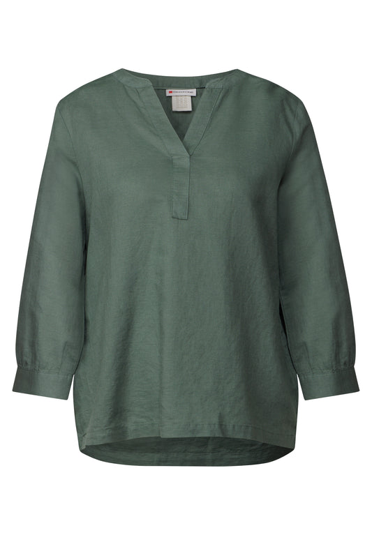 Bluse in Unifarbe