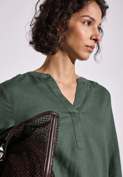 Bluse in Unifarbe