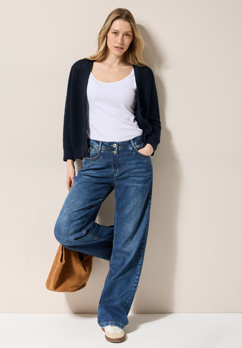 Cardigan mit Häkel-Struktur