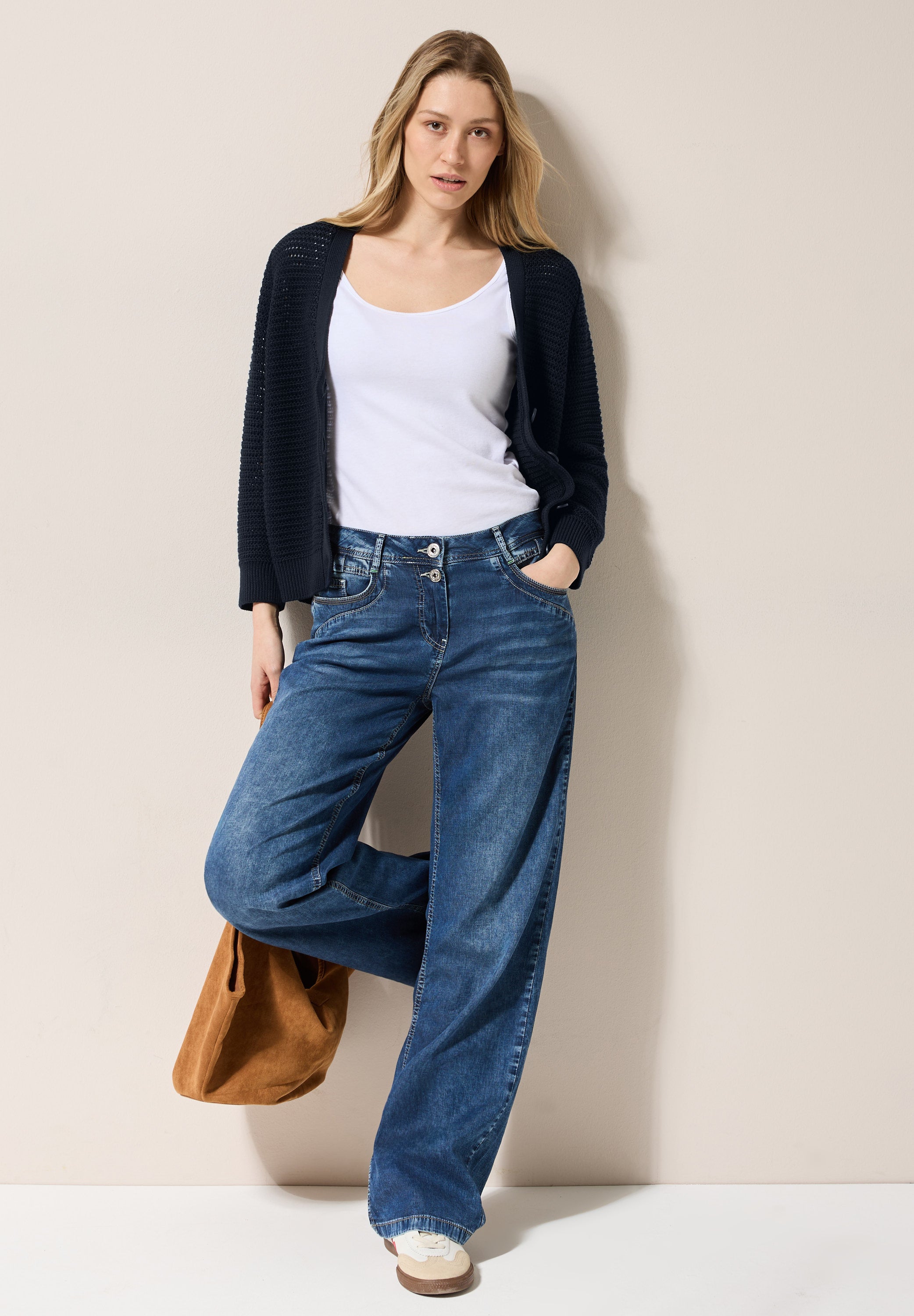 Cardigan mit Häkel-Struktur