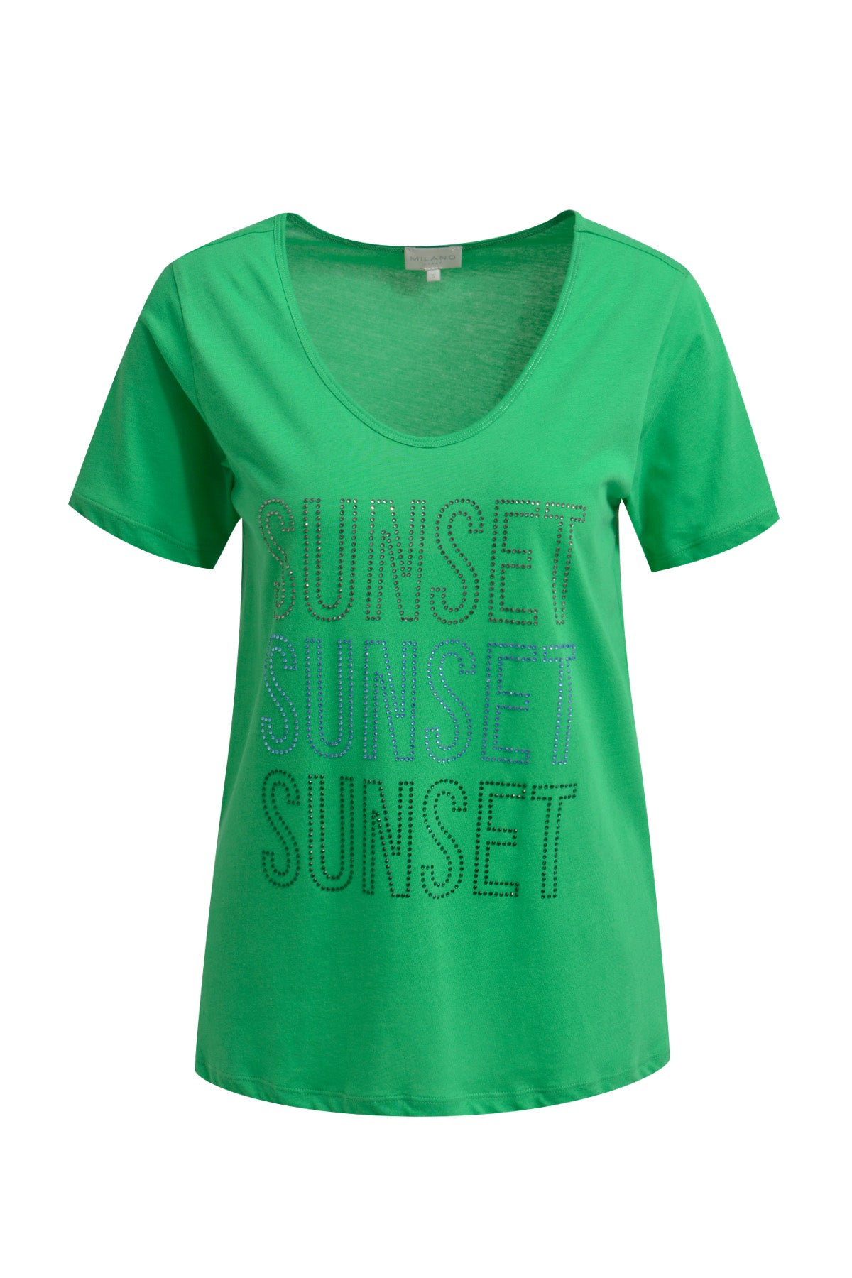 T-Shirt w roundneck, 1/4 sleeves