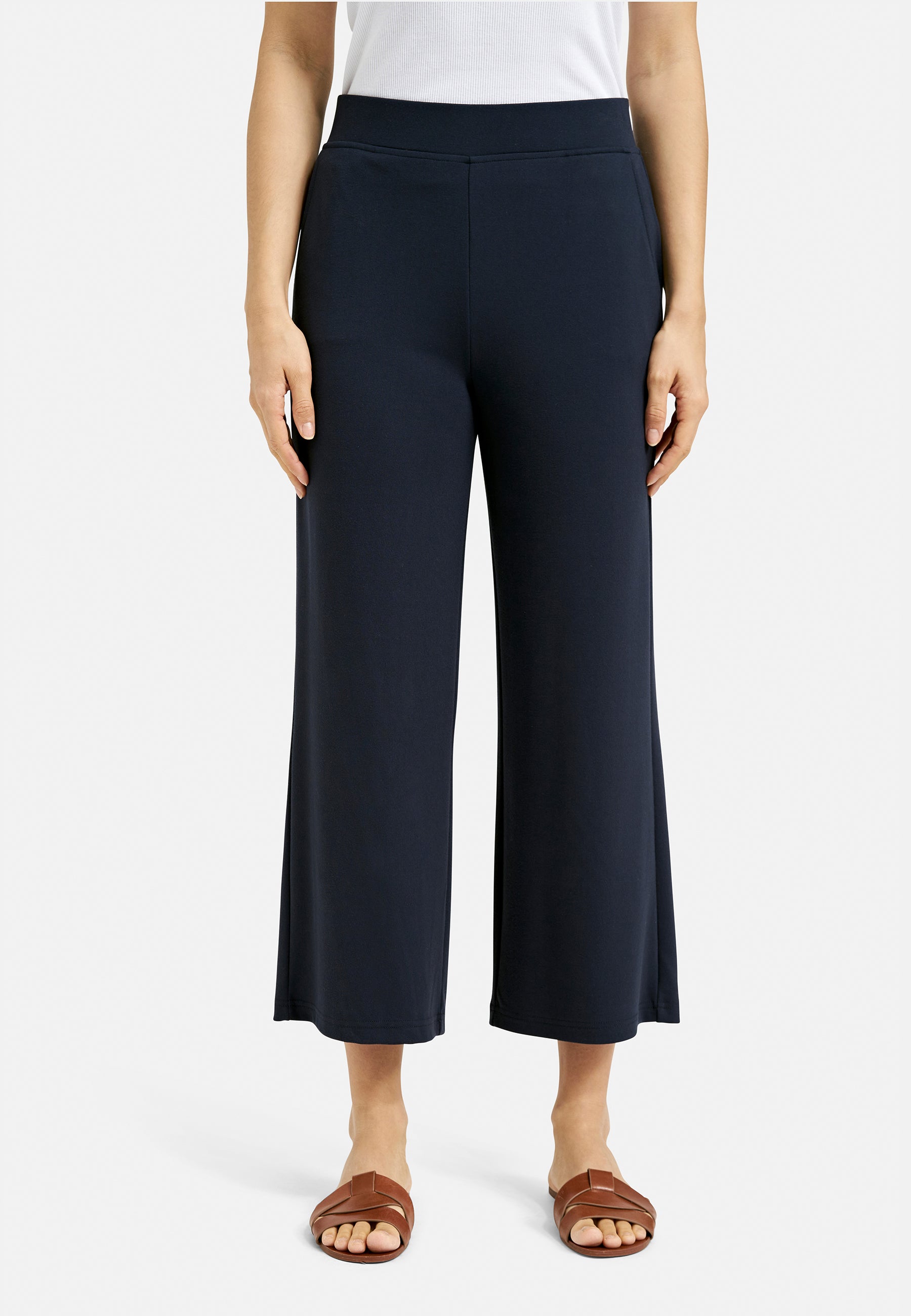 culotte pants w elastic wb, french pockets