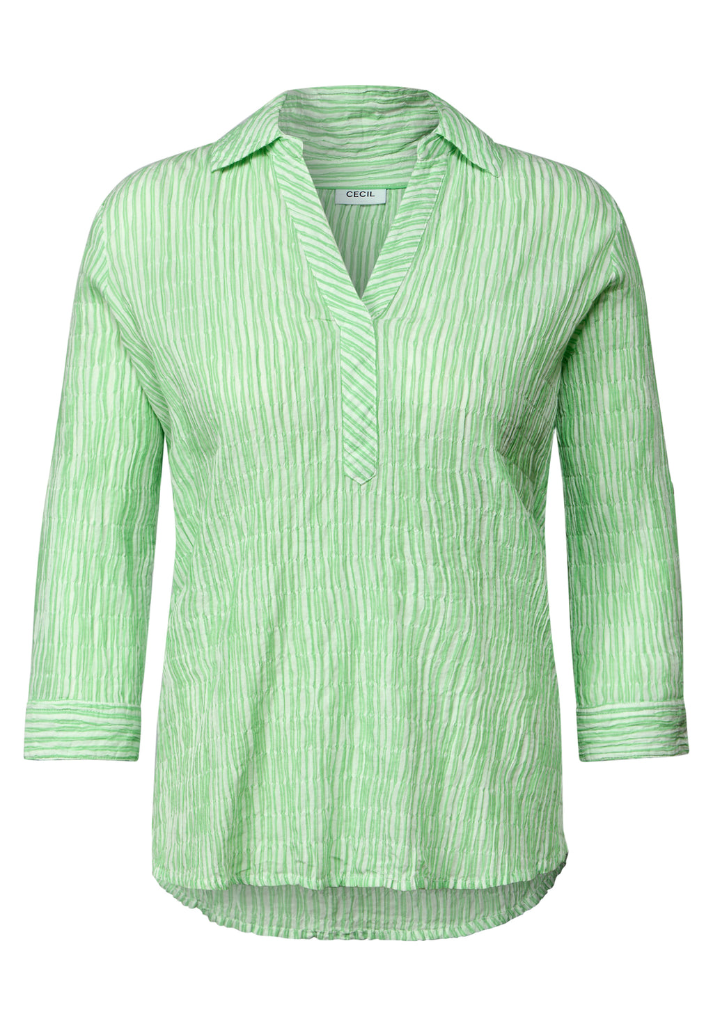 Gestreifte Seersucker Bluse