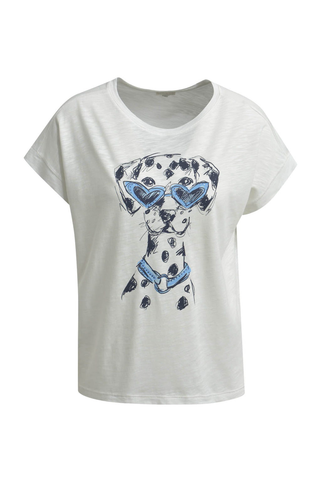 Shirt w roundneck + oversized shoulder