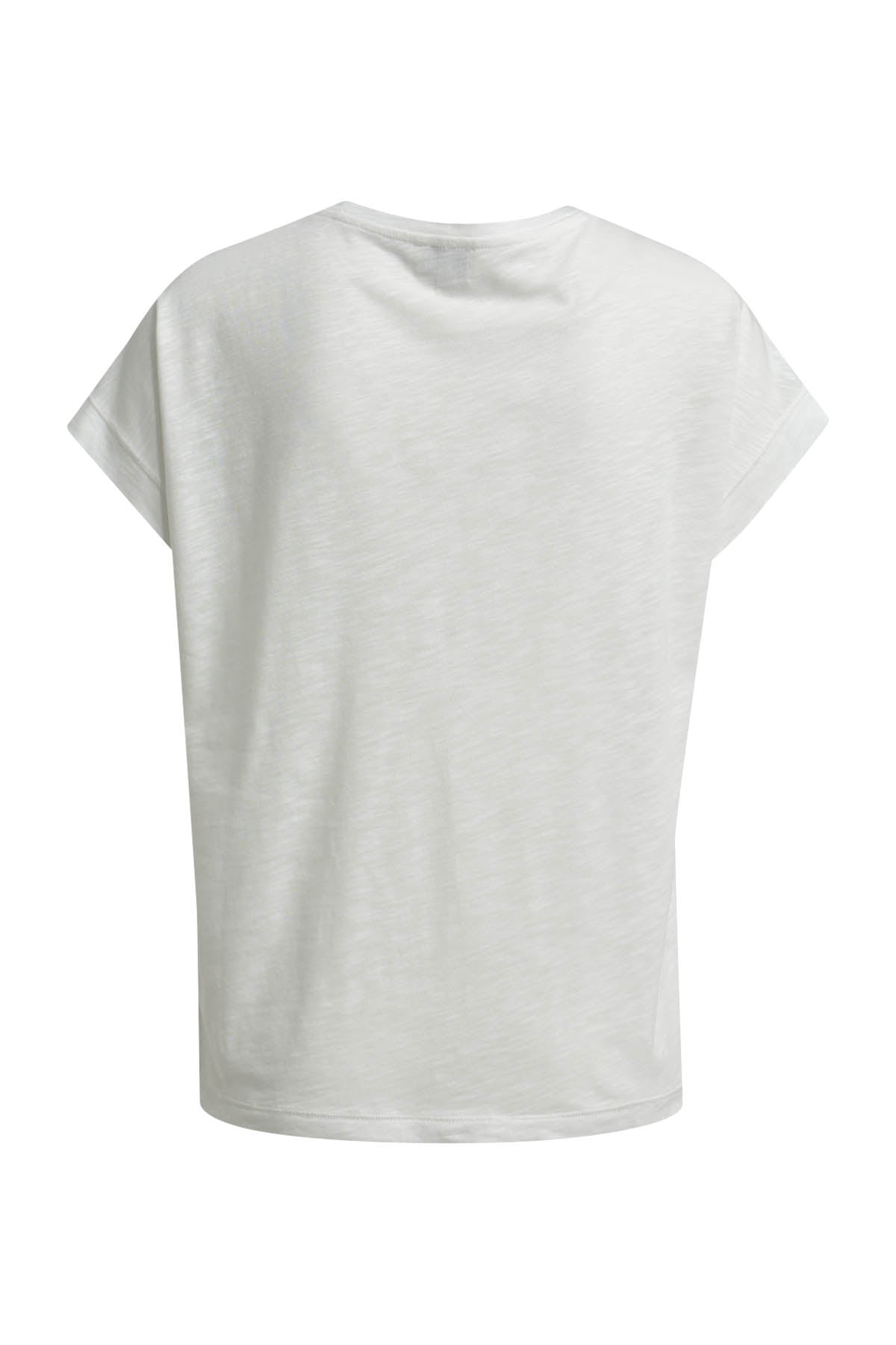 Shirt w roundneck + oversized shoulder
