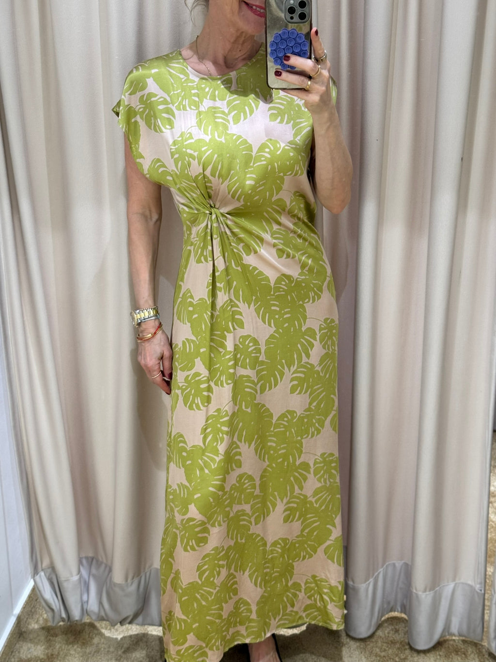 Da. Kleider | Berna schwarz/beige & lime