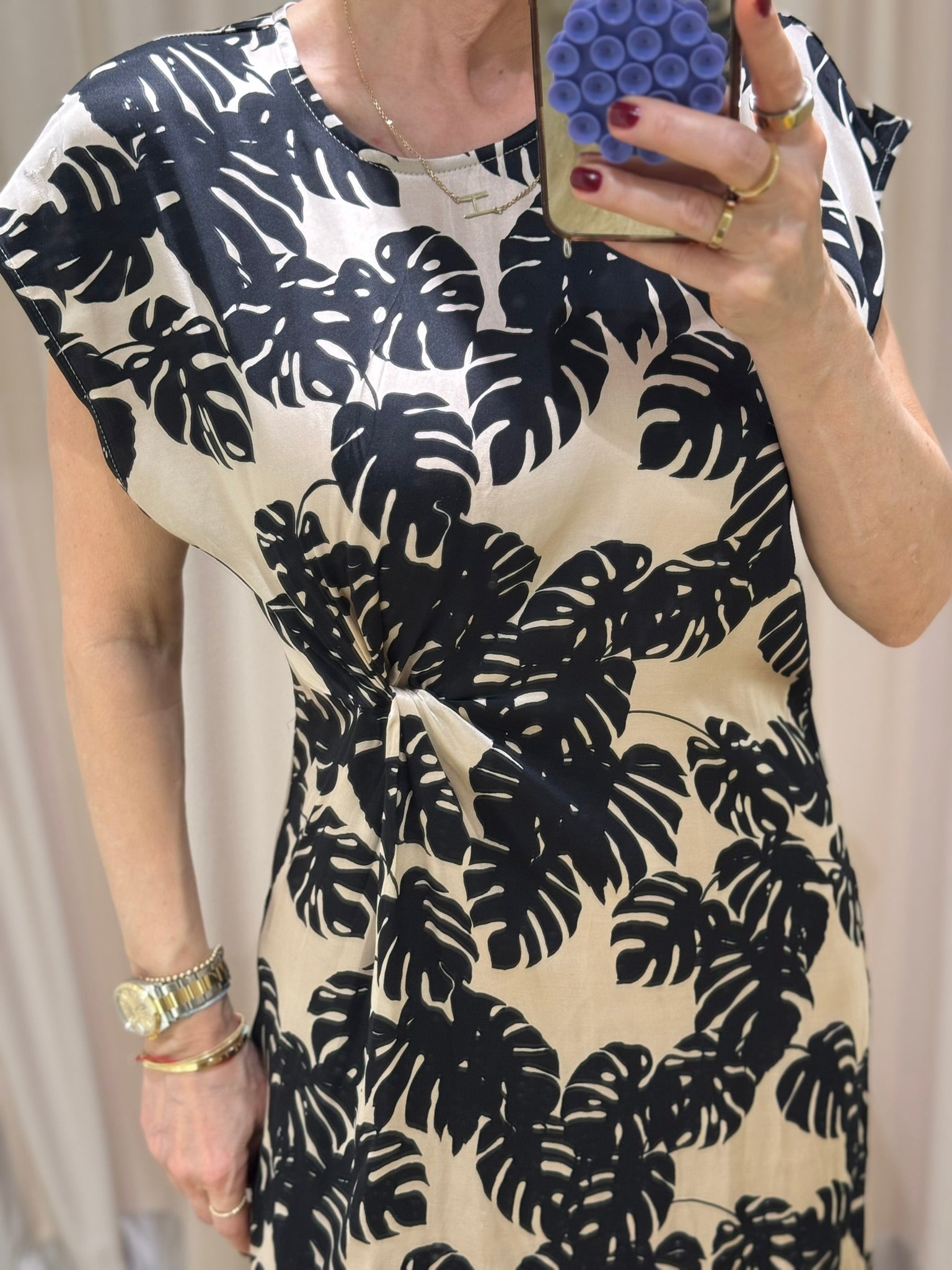 Da. Kleider | Berna schwarz/beige & lime