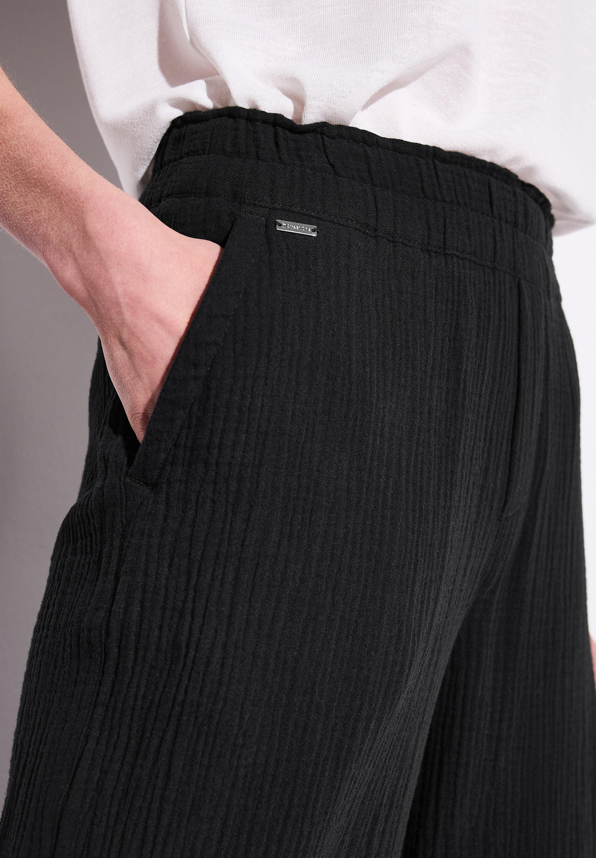 Wide Leg Musselin Hose