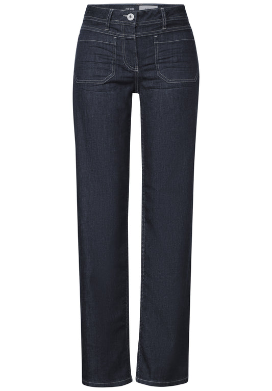Wide Leg Rinsed Jeans