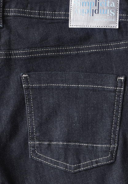 Wide Leg Rinsed Jeans