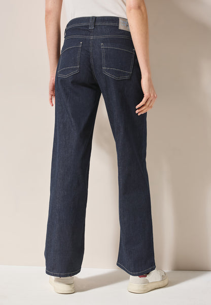 Wide Leg Rinsed Jeans