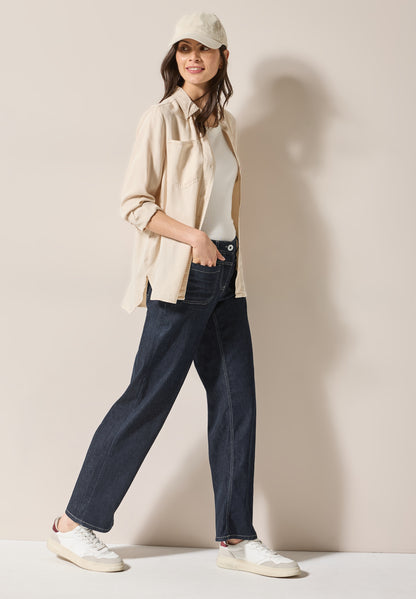 Wide Leg Rinsed Jeans