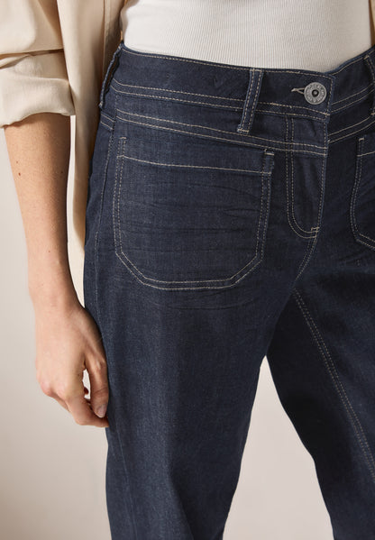 Wide Leg Rinsed Jeans
