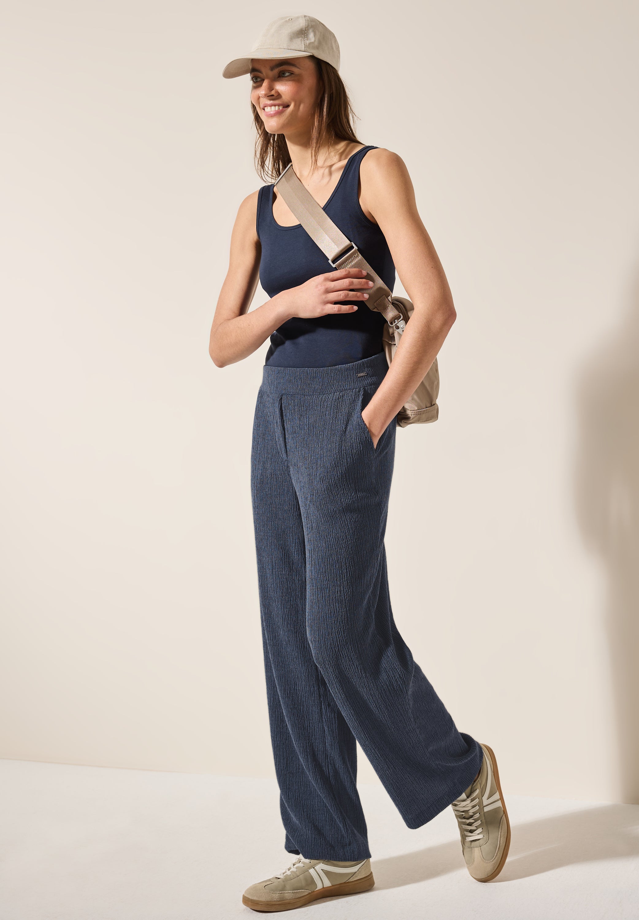 Wide Leg Strukturhose