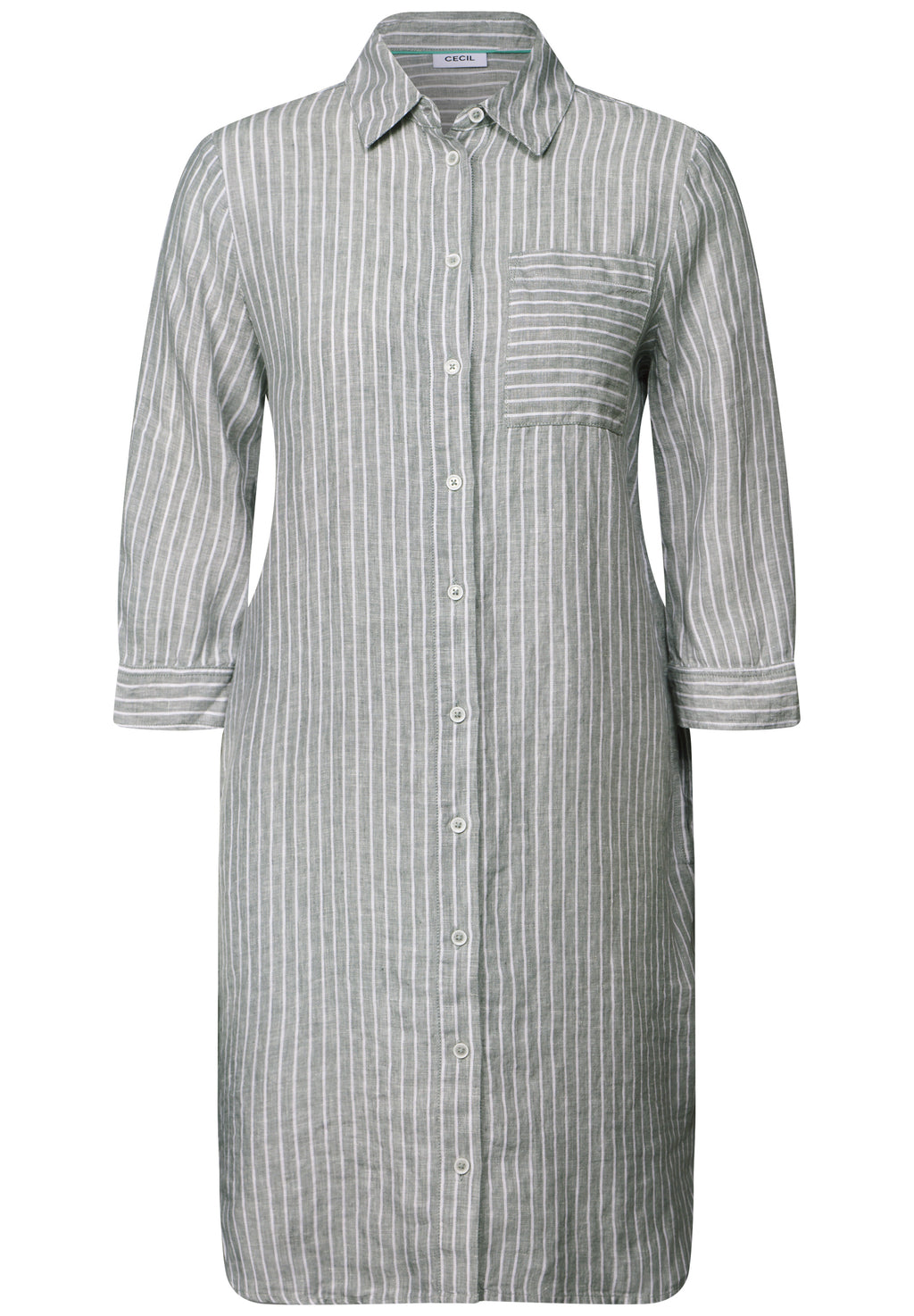 Gestreiftes Leinenkleid