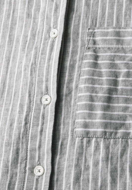 Gestreiftes Leinenkleid