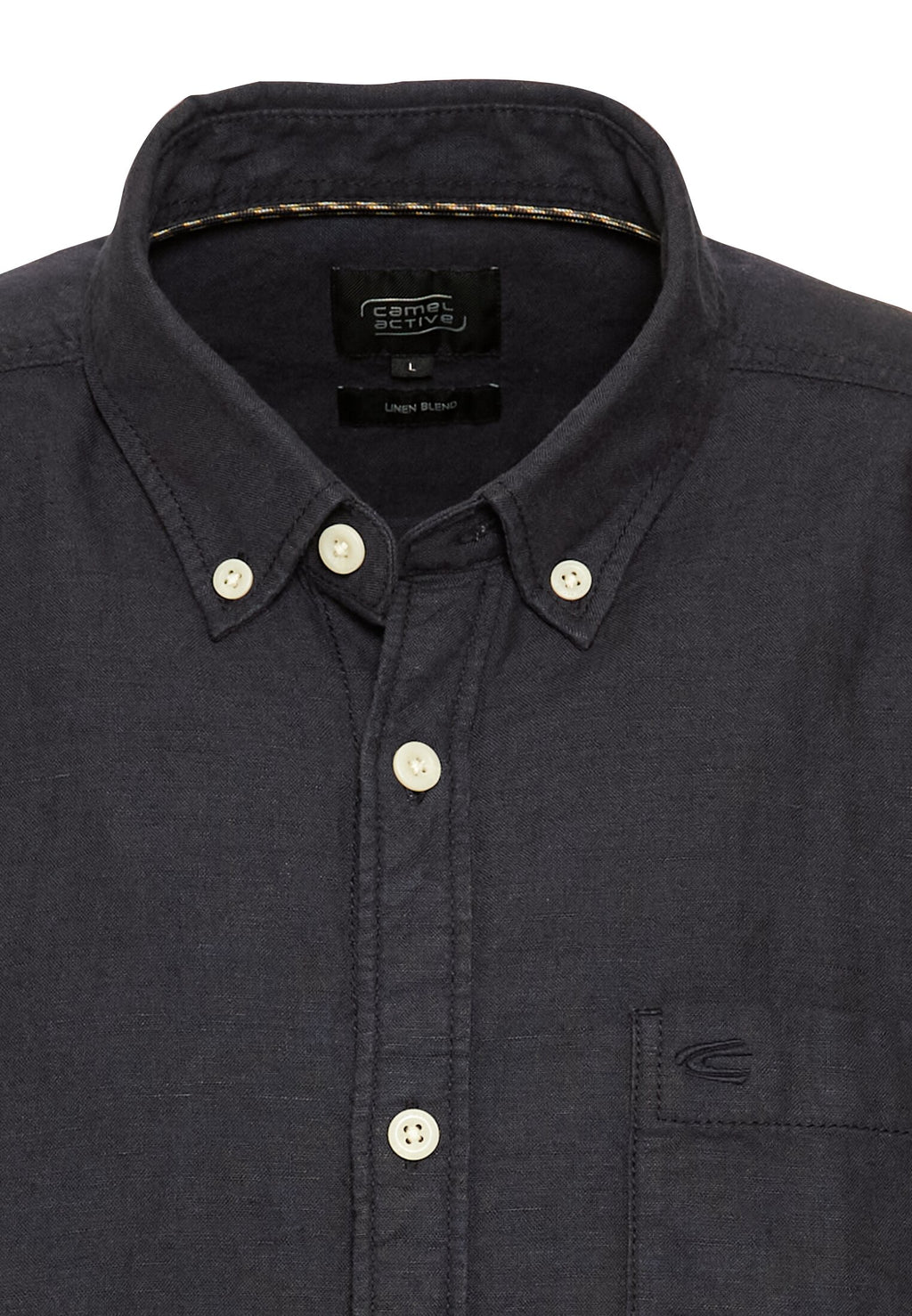 Kurzarmhemd aus einem Baumwoll-Leinenmix