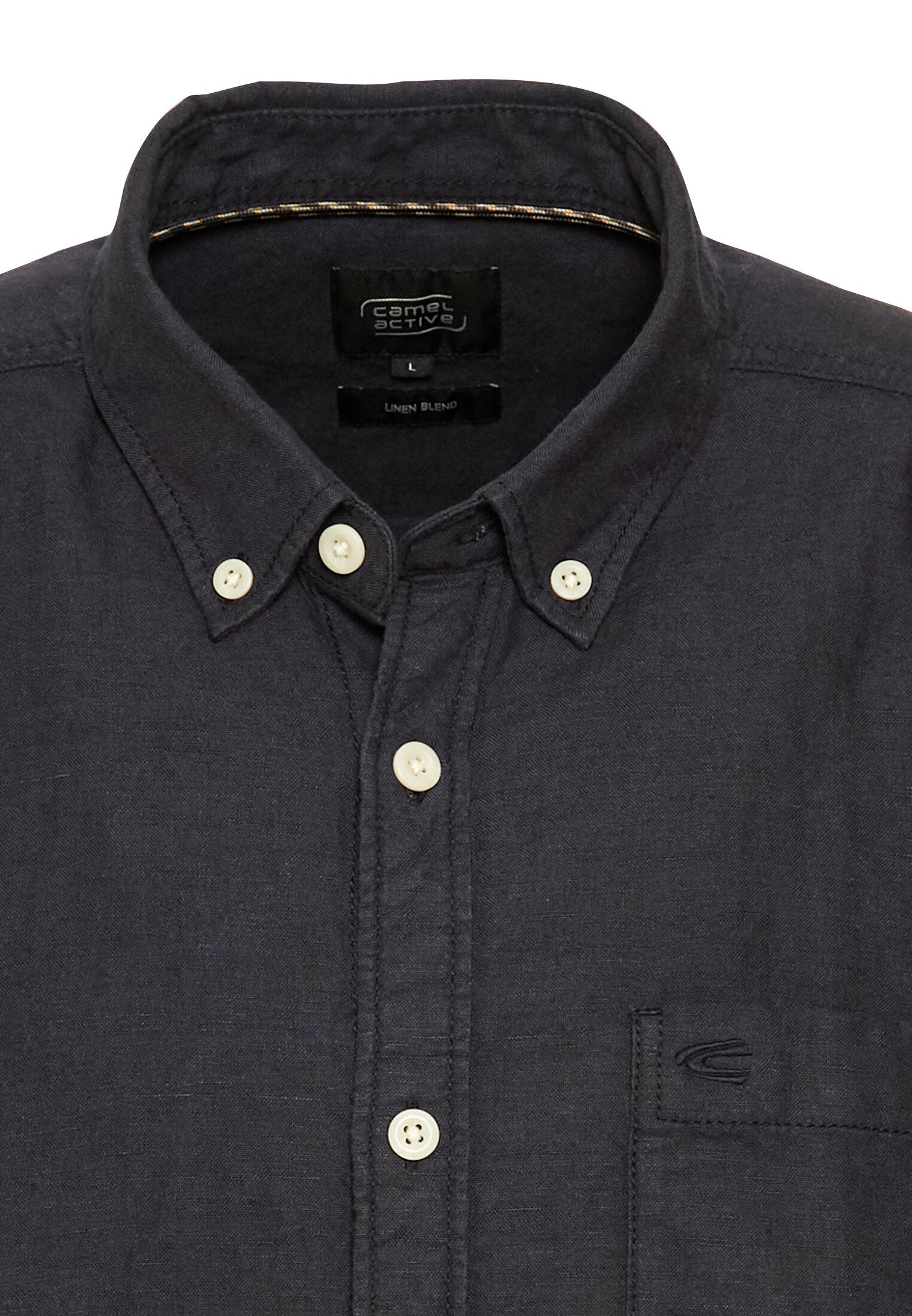 Kurzarmhemd aus einem Baumwoll-Leinenmix