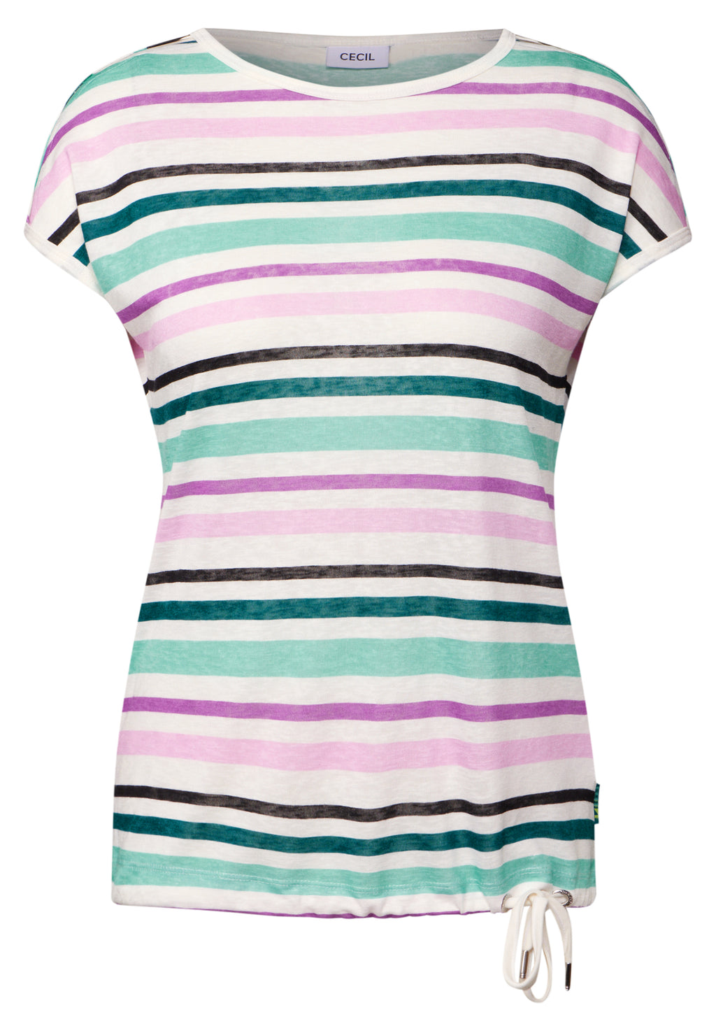 Leinen-Look Streifen-Shirt