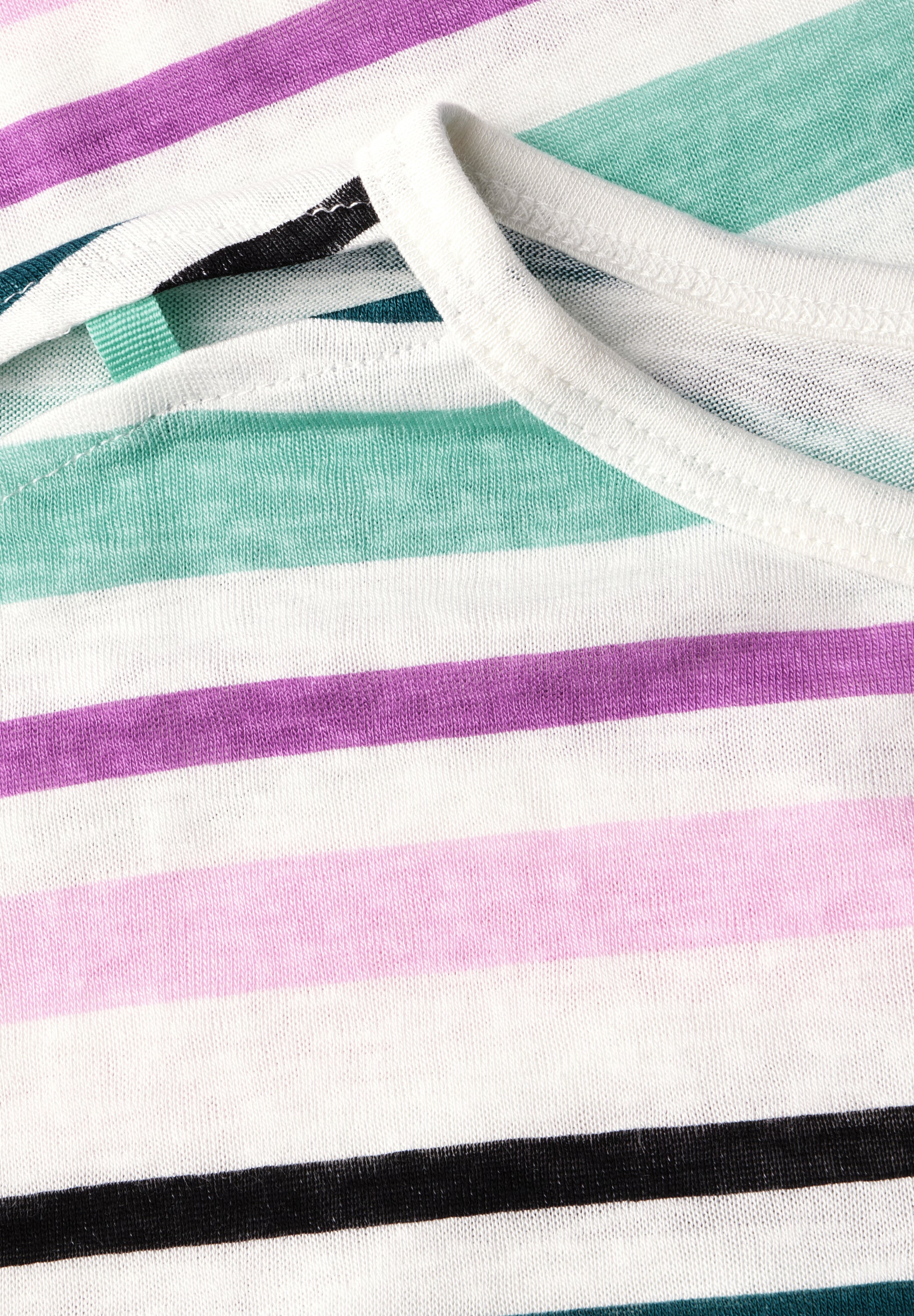 Leinen-Look Streifen-Shirt