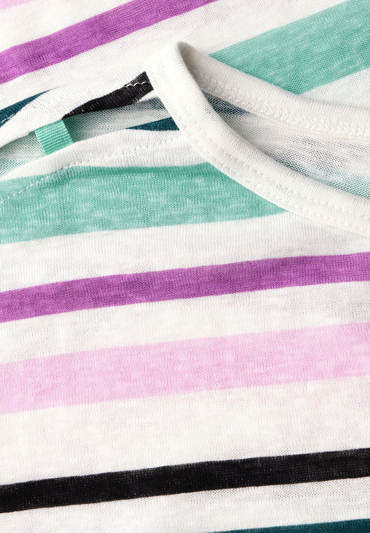 Leinen-Look Streifen-Shirt