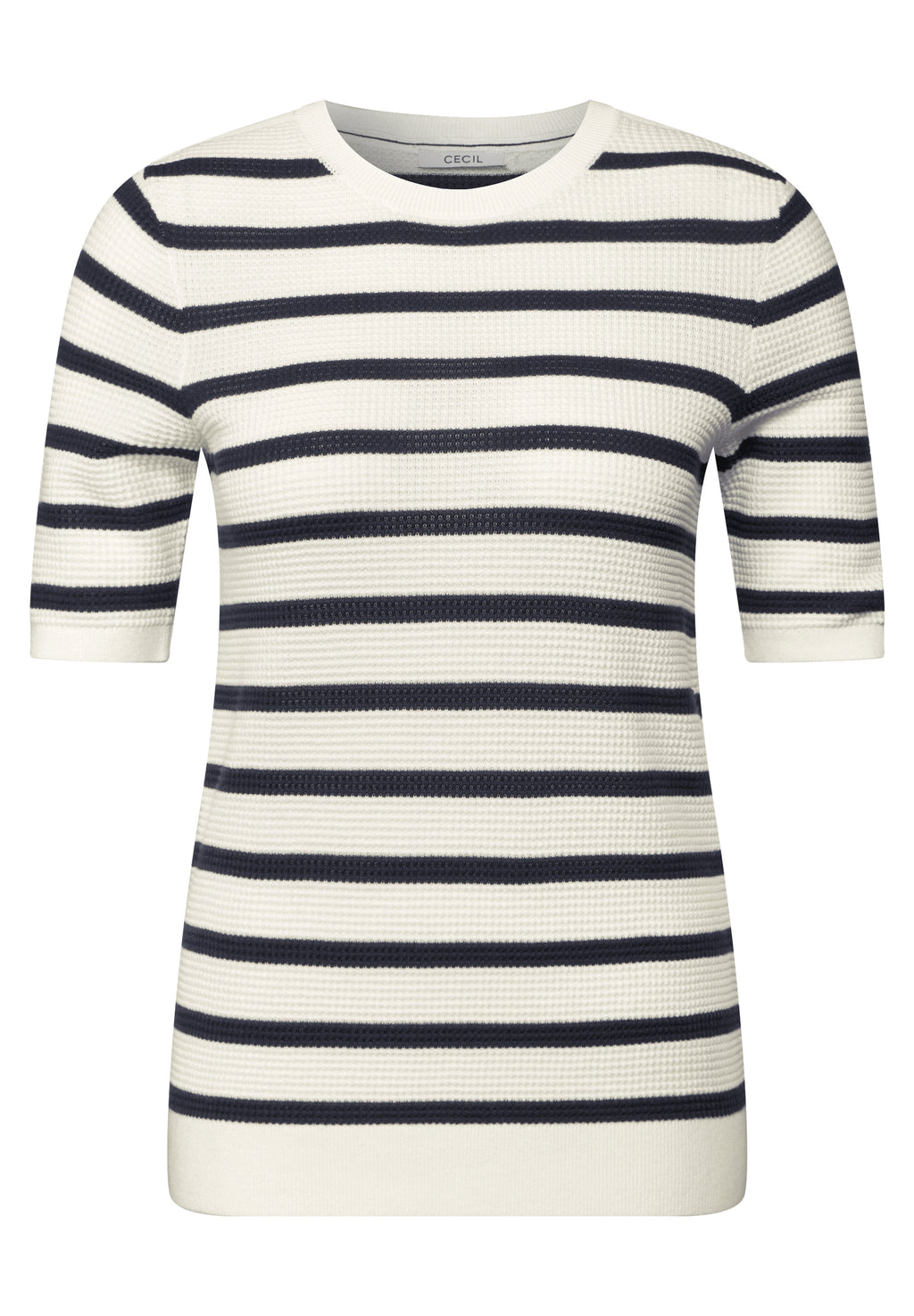 Gestreifter Strukturpullover