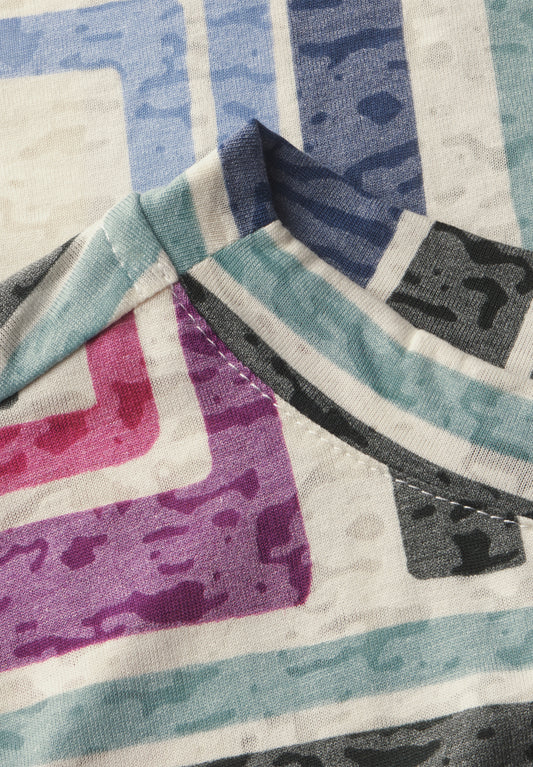 Gemustertes Ausbrenner-Shirt