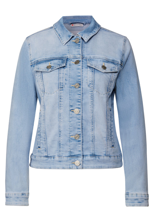Jeansjacke im Bleached-Look
