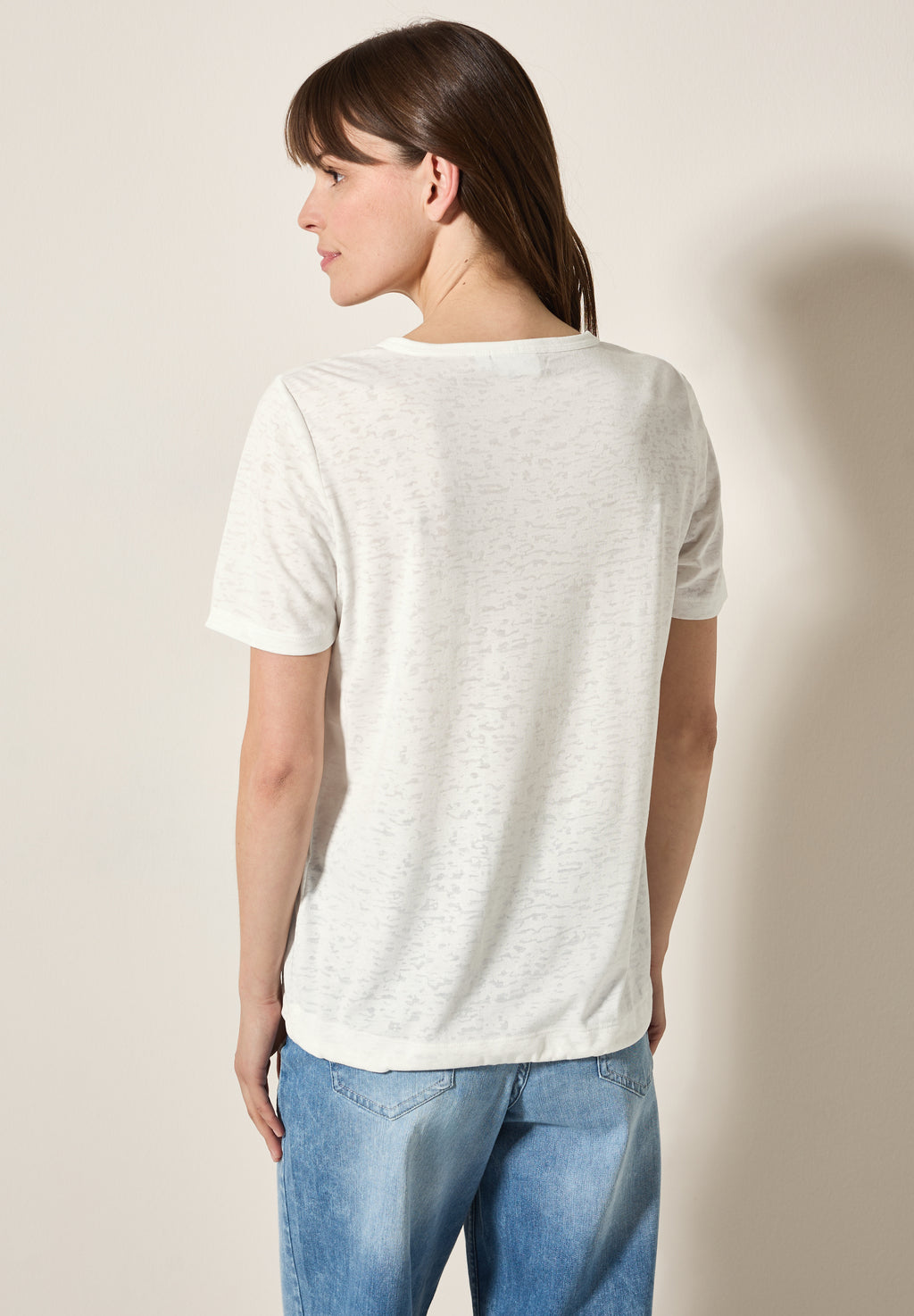 Ausbrenner-Shirt mit Wording