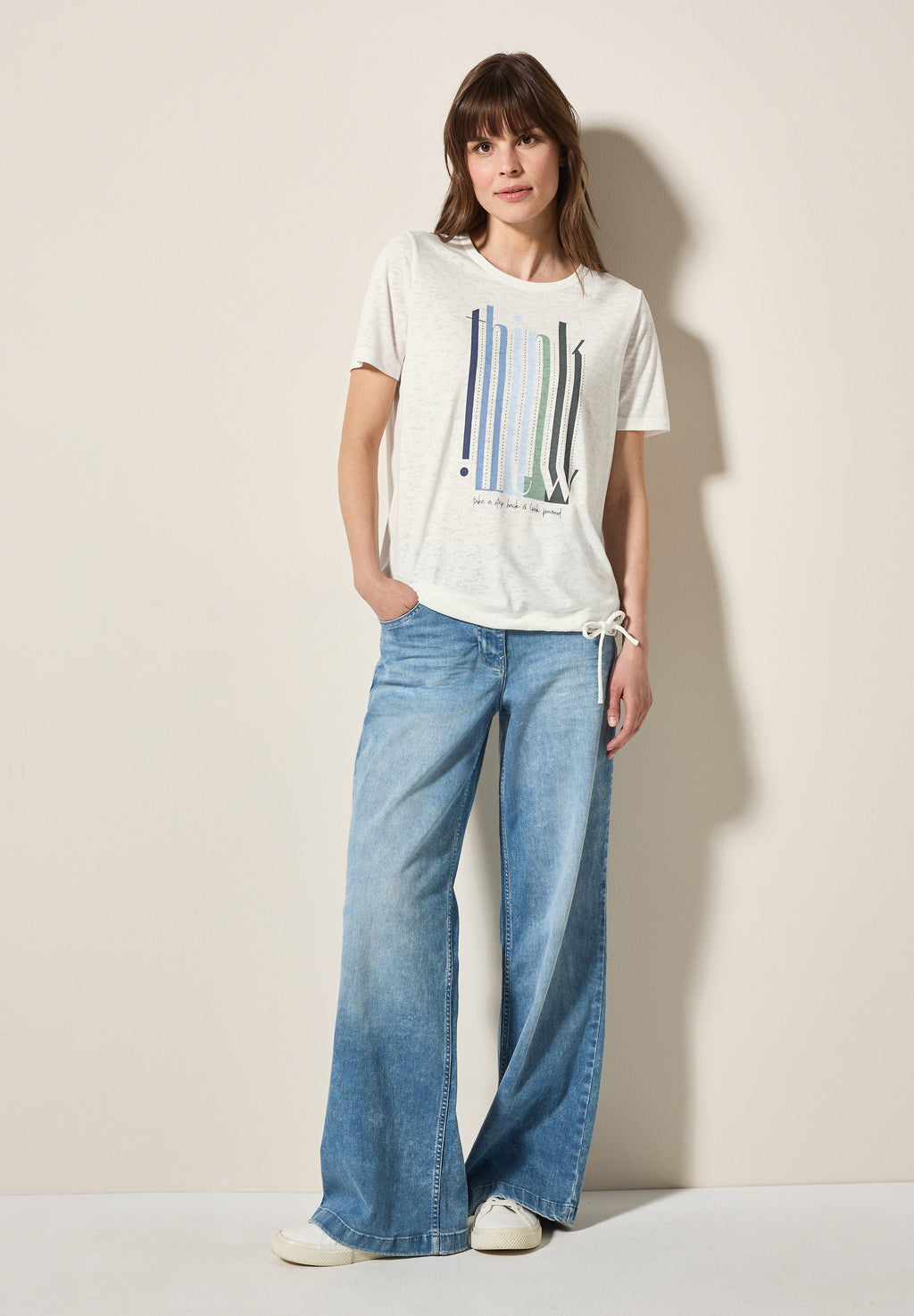 Ausbrenner-Shirt mit Wording