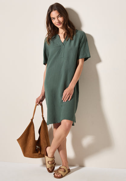 Split Neck Kleid
