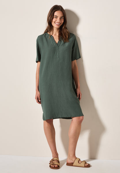 Split Neck Kleid