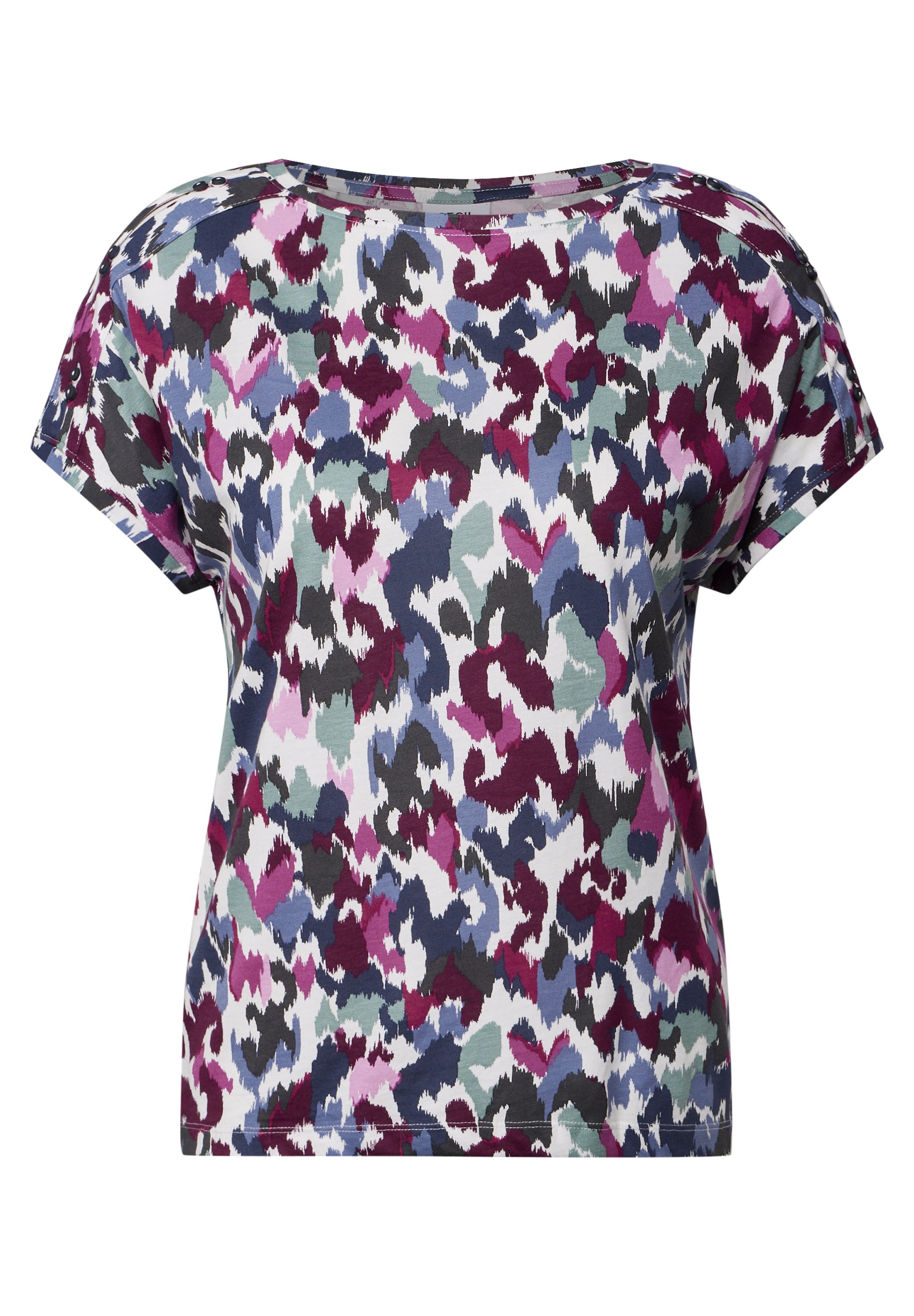 T-Shirt mit Knopfdetail