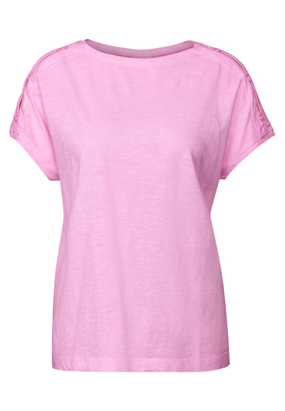 T-Shirt mit Knopfdetail